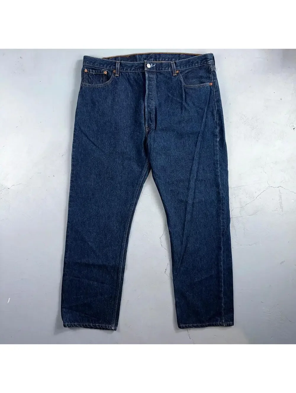 Levis 501 Vintage 90s USA XX Straight Leg Jeans Blue Dark Wash 44x34 Act 41x31